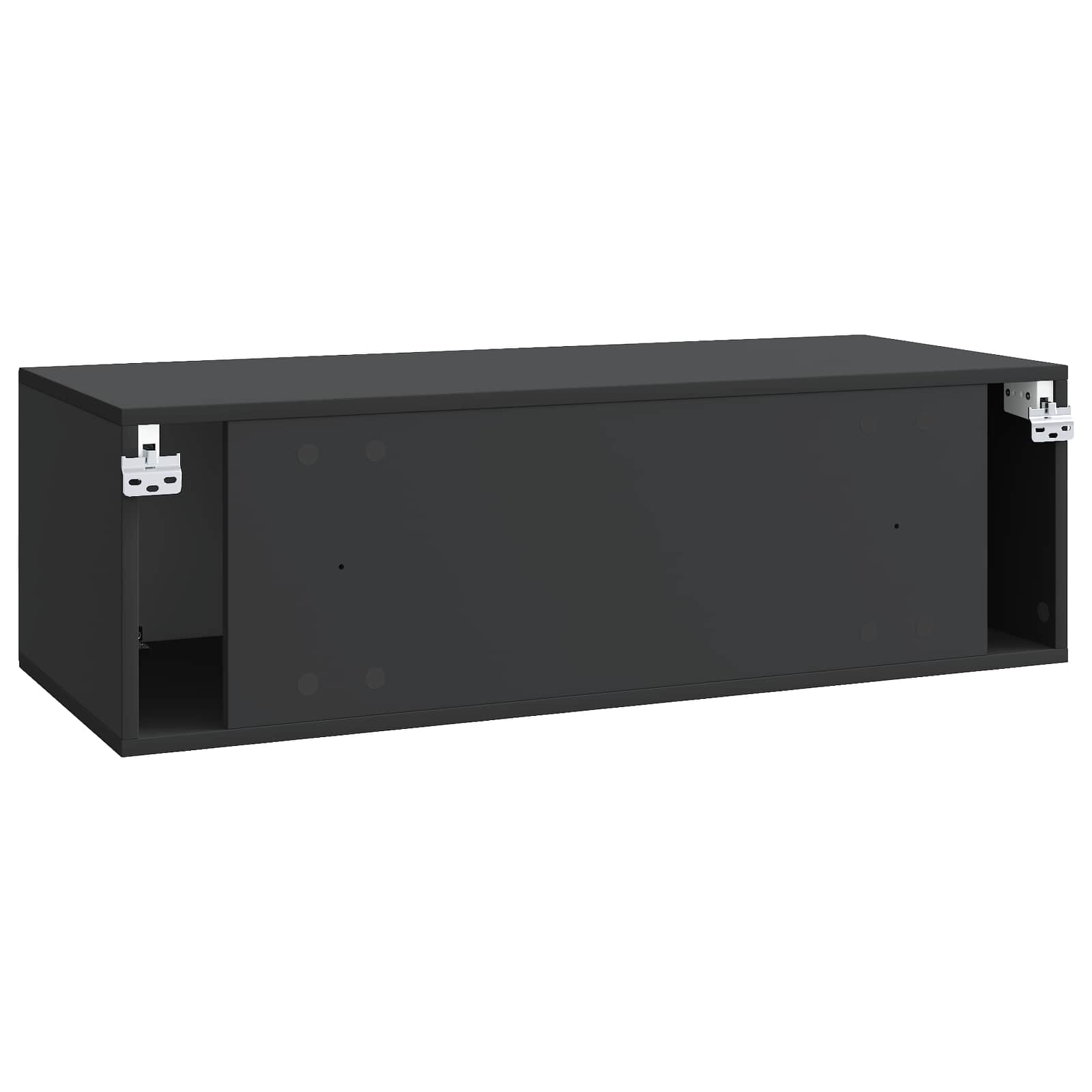Mobile Porta TV da Muro Montaggio a parete Nero 98 x 41 x 30 cm | homemem39