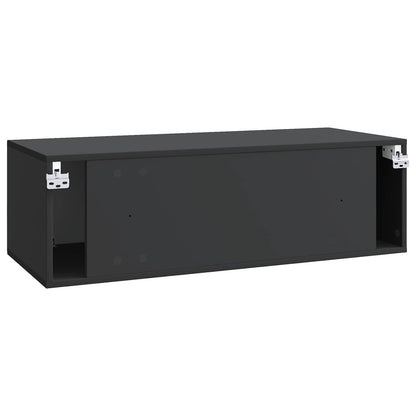 Mobile Porta TV da Muro Montaggio a parete Nero 98 x 41 x 30 cm