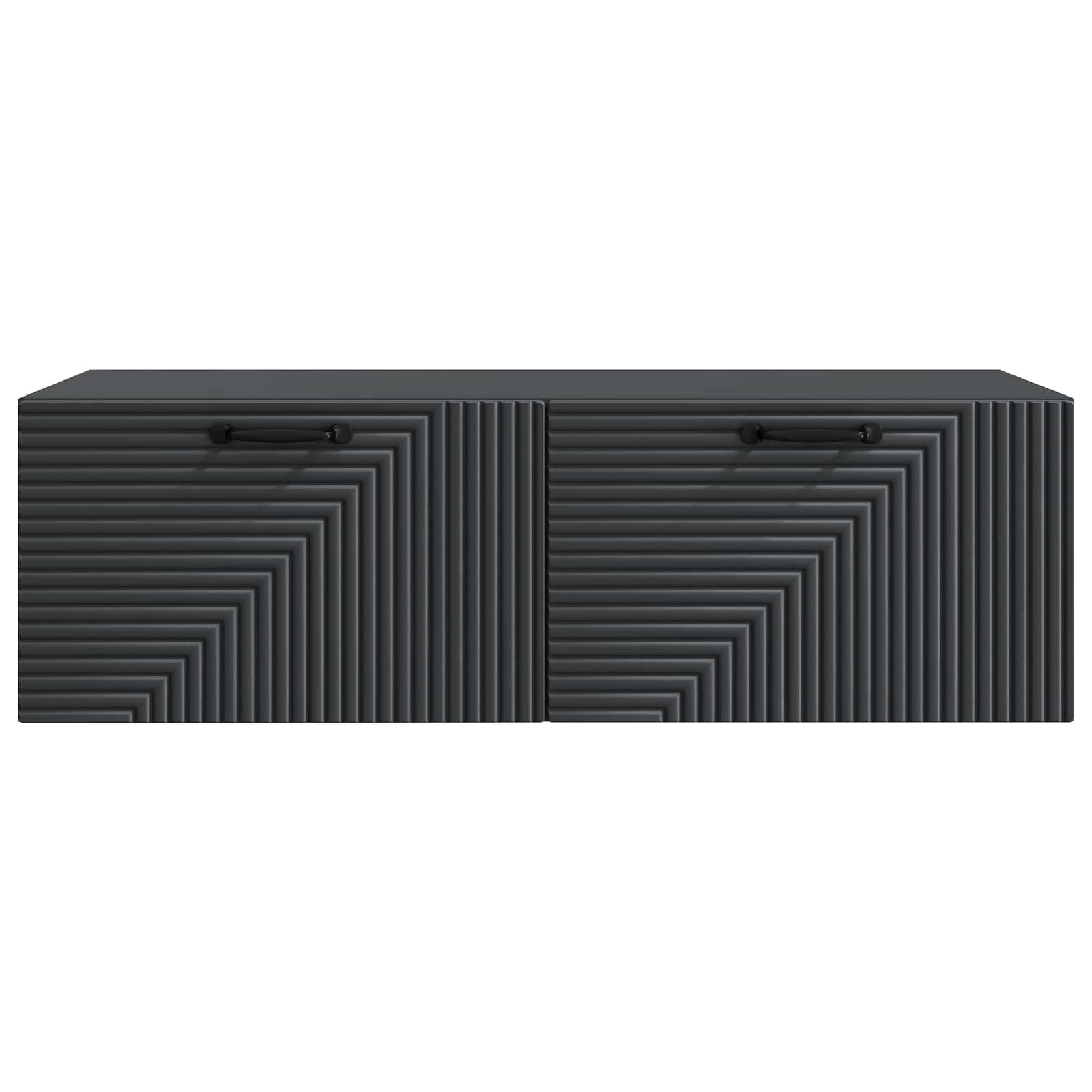 Mobile Porta TV da Muro Montaggio a parete Nero 98 x 41 x 30 cm | homemem39