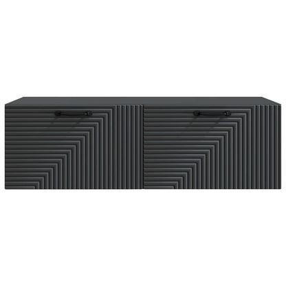 Mobile Porta TV da Muro Montaggio a parete Nero 98 x 41 x 30 cm | homemem39