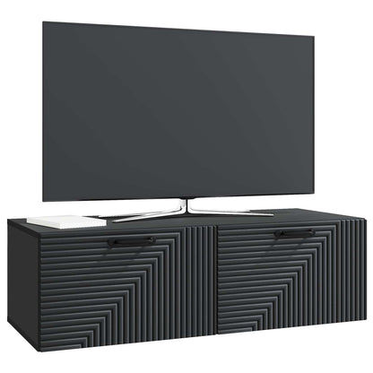 Mobile Porta TV da Muro Montaggio a parete Nero 98 x 41 x 30 cm
