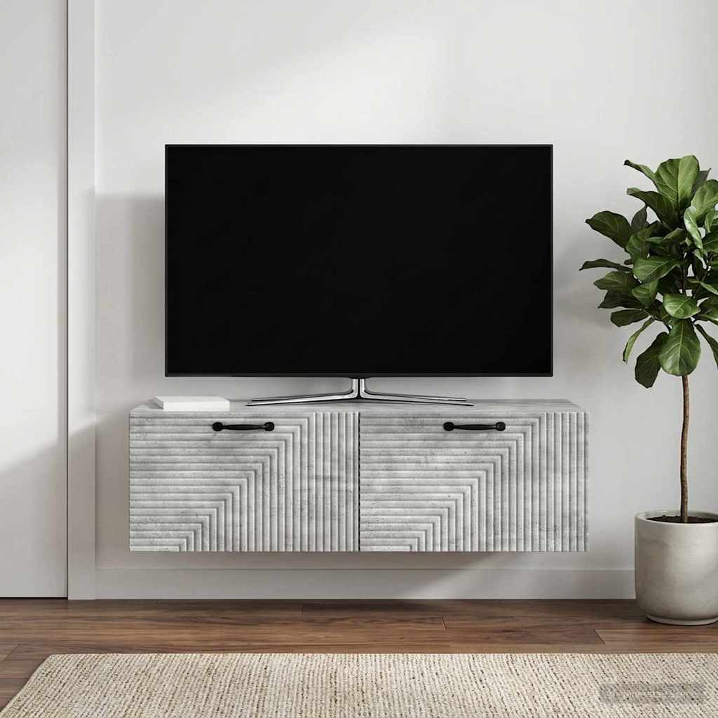 Mobile Porta TV da Muro Grigio Cemento 98 x 41 x 30 cm