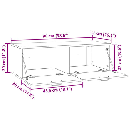 Mobile Porta TV da Muro Grigio Cemento 98 x 41 x 30 cm | homemem39