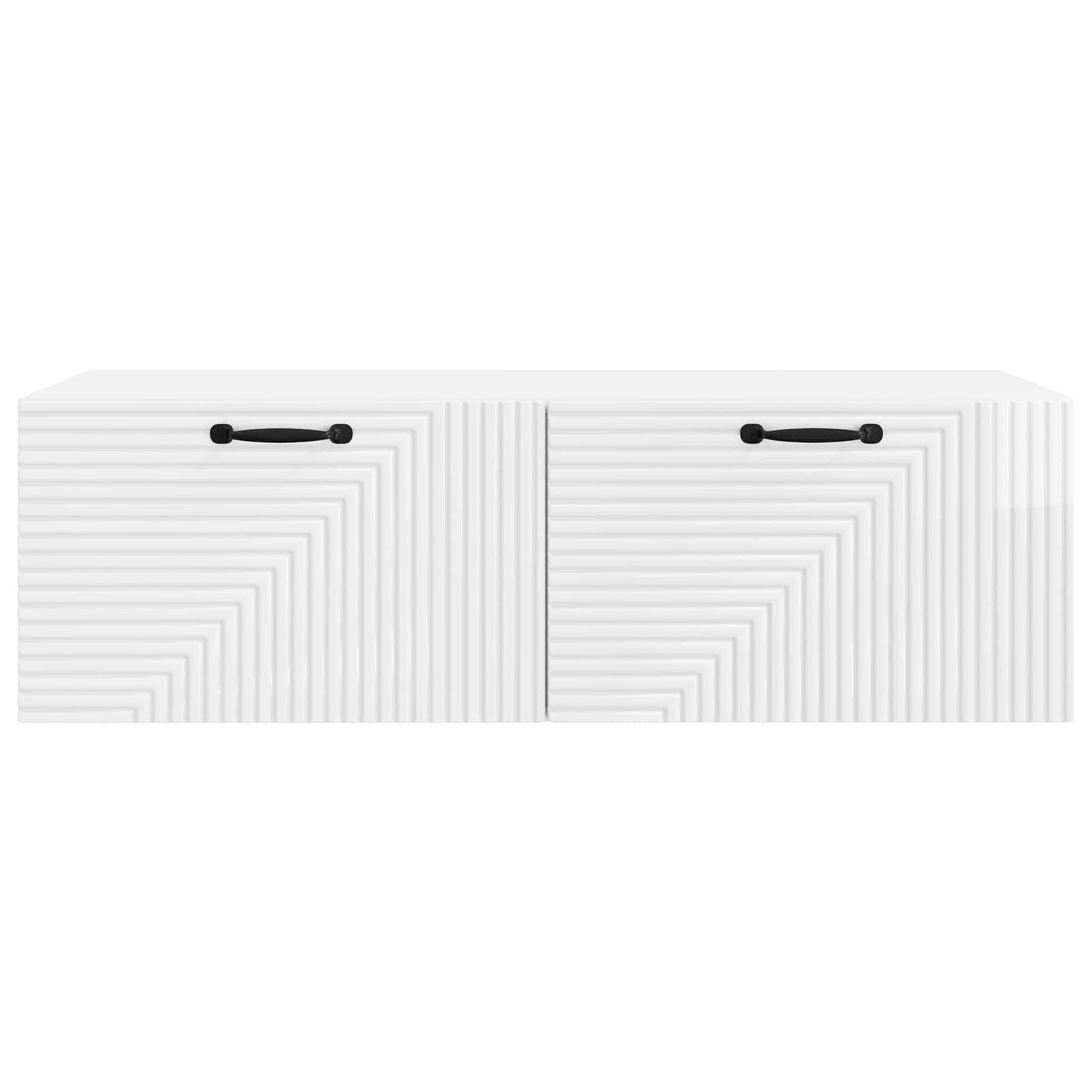 Mobile Porta TV da Muro Bianco Lucido 98 x 41 x 30 cm | homemem39