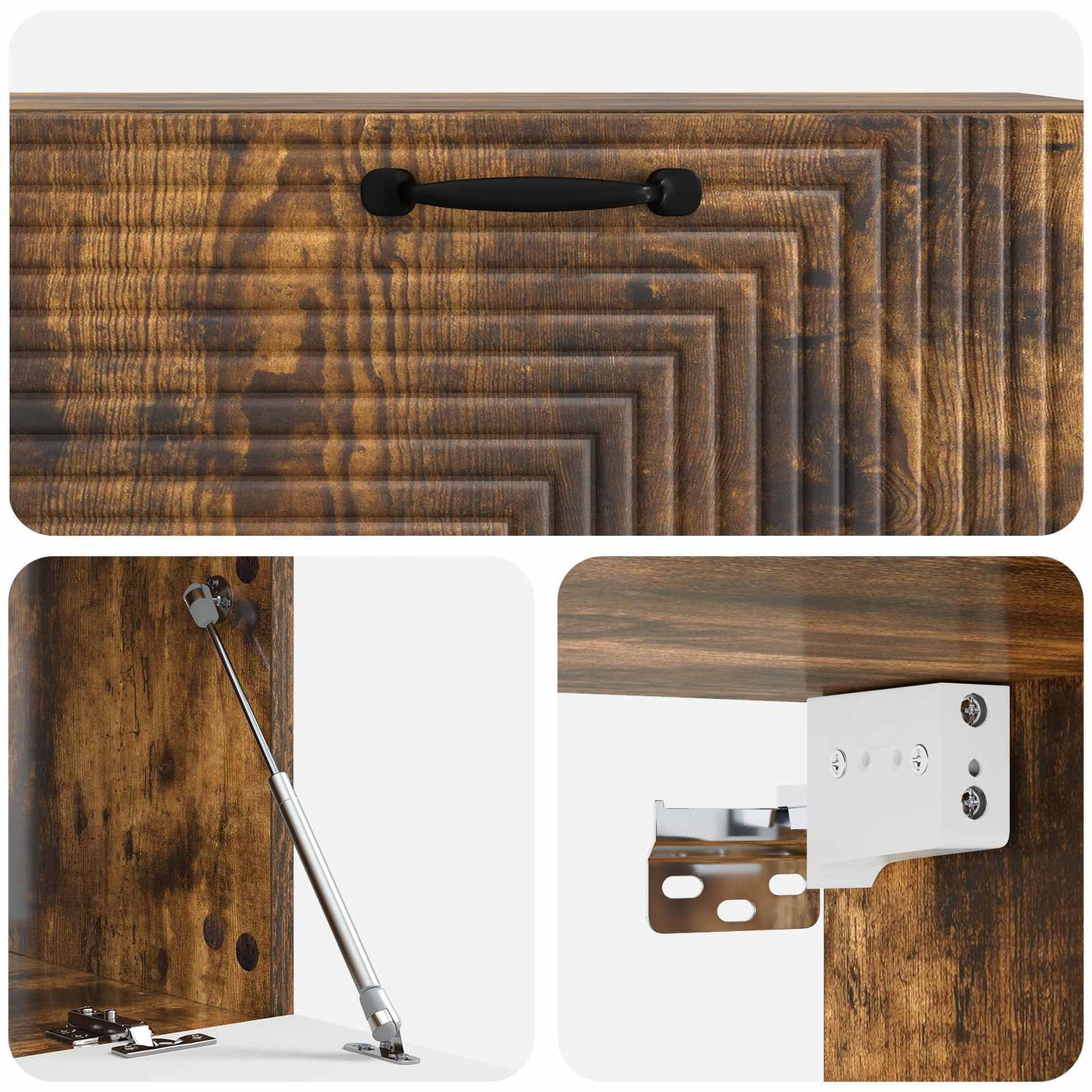 Mobile Porta TV da Muro Rovere Fumo 98 x 41 x 30 cm | homemem39