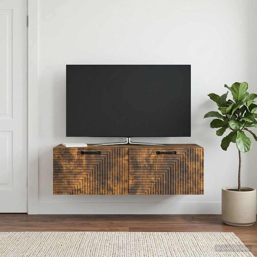 Mobile Porta TV da Muro Rovere Fumo 98 x 41 x 30 cm