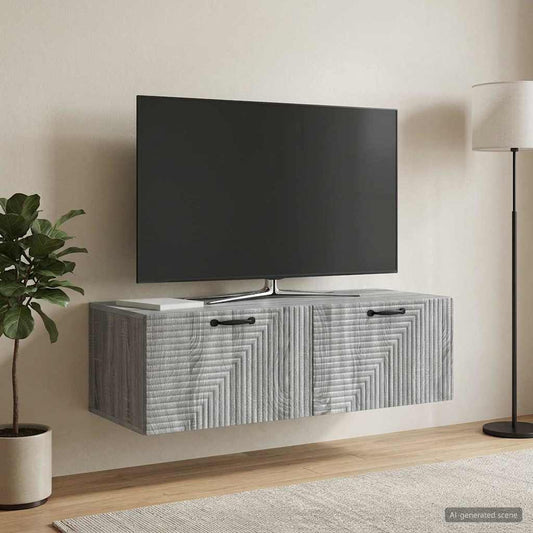 Mobile Porta TV da Muro Grigio Sonoma 98 x 41 x 30 cm