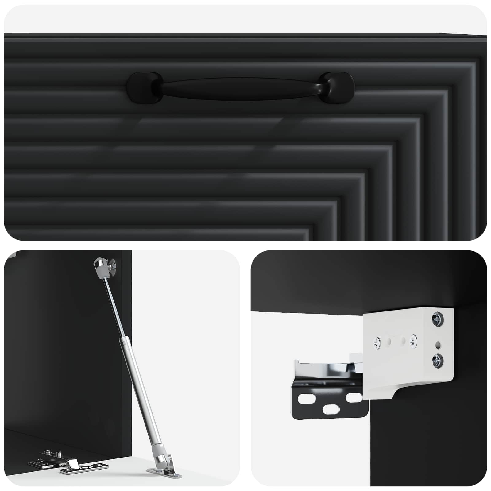 Mobile Porta TV da Muro Nero 59,5 x 31 x 30 cm | homemem39
