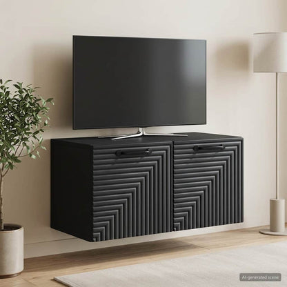 Mobile Porta TV da Muro Nero 59,5 x 31 x 30 cm