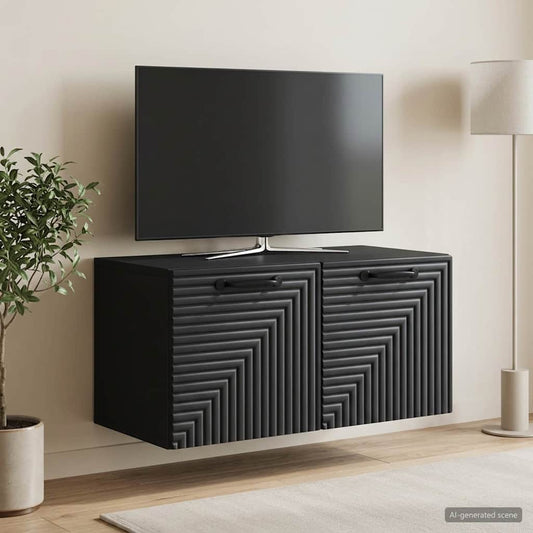 Mobile Porta TV da Muro Nero 59,5 x 31 x 30 cm