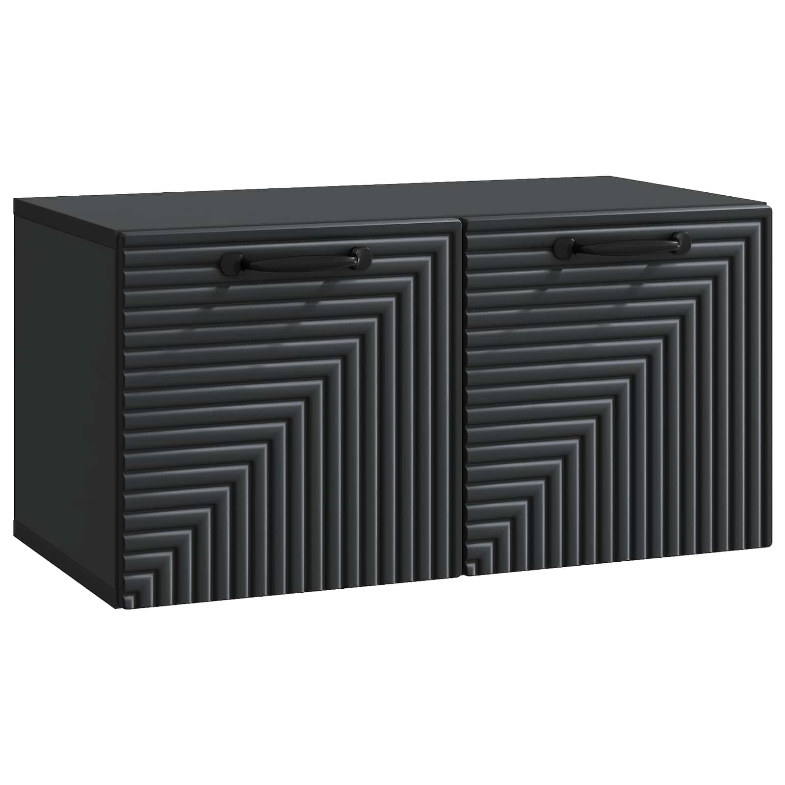 Mobile Porta TV da Muro Nero 59,5 x 31 x 30 cm | homemem39