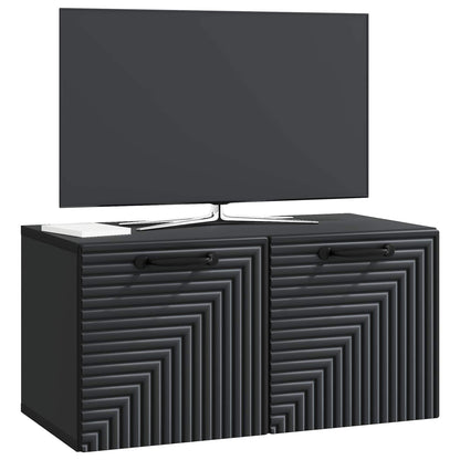 Mobile Porta TV da Muro Nero 59,5 x 31 x 30 cm | homemem39