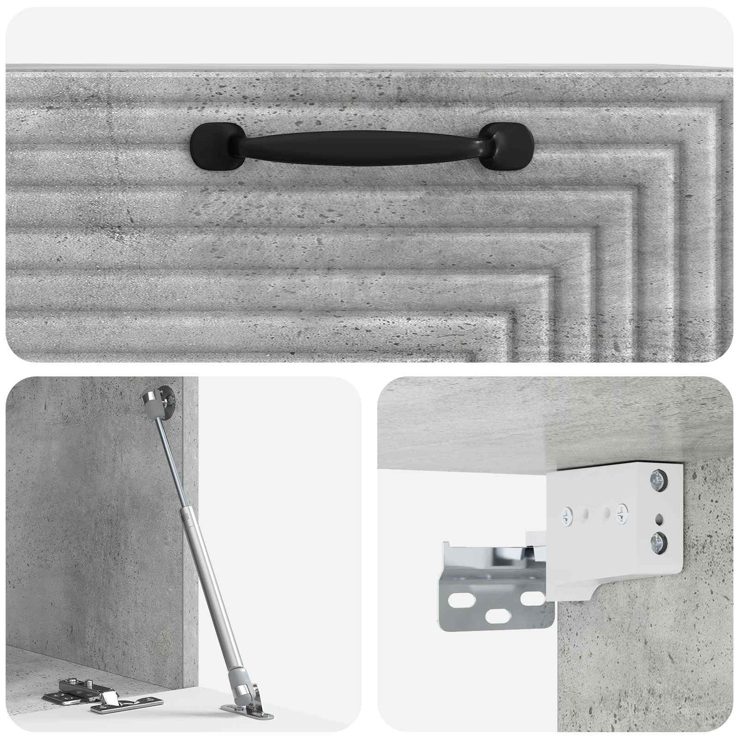 Mobile Porta TV da Muro Grigio Cemento 59,5 x 31 x 30 cm | homemem39