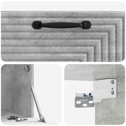 Mobile Porta TV da Muro Grigio Cemento 59,5 x 31 x 30 cm