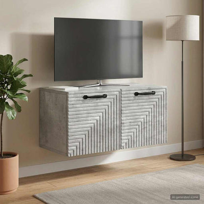 Mobile Porta TV da Muro Grigio Cemento 59,5 x 31 x 30 cm