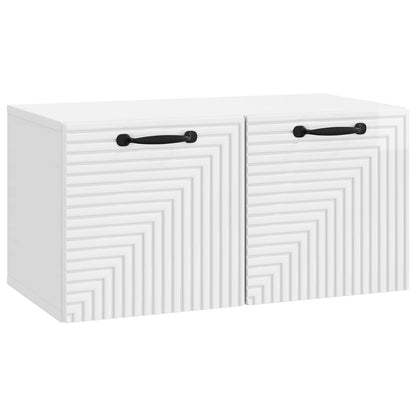 Mobile Porta TV da Muro Bianco Lucido 59,5 x 31 x 30 cm | homemem39