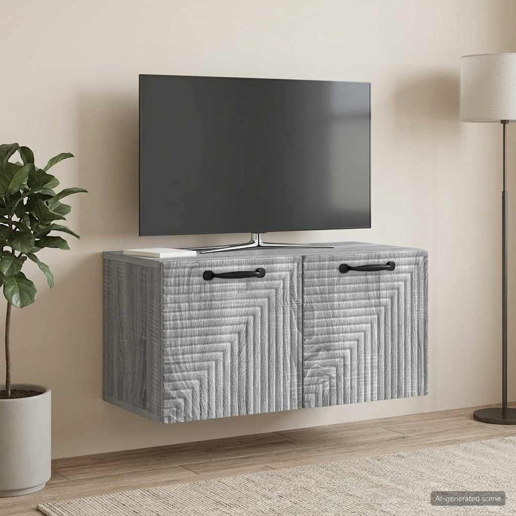 Mobile Porta TV da Muro Grigio Sonoma 59,5 x 31 x 30 cm
