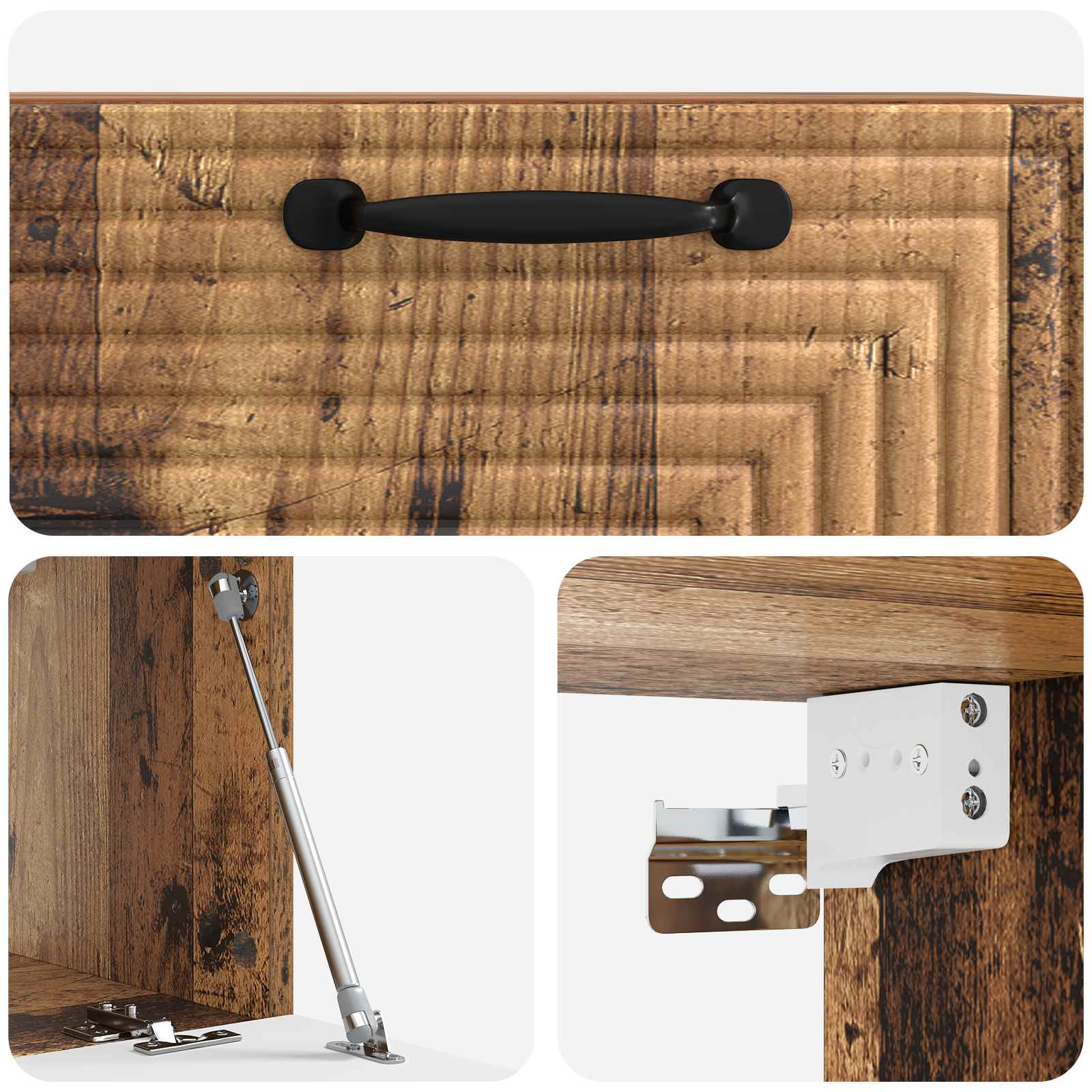 Mobile Porta TV da Muro Legno antico 59,5 x 31 x 30 cm | homemem39