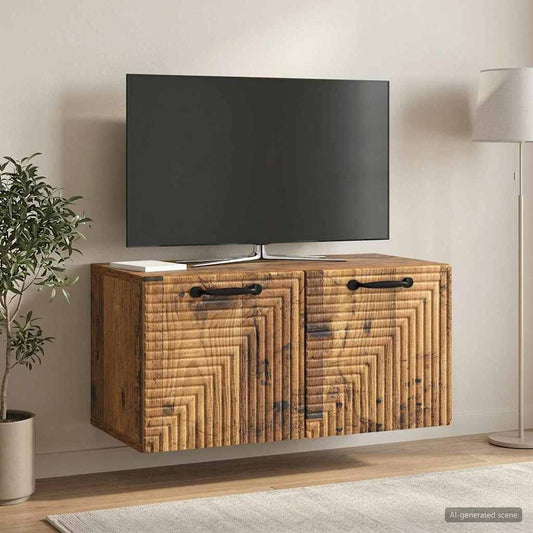 Mobile Porta TV da Muro Legno antico 59,5 x 31 x 30 cm