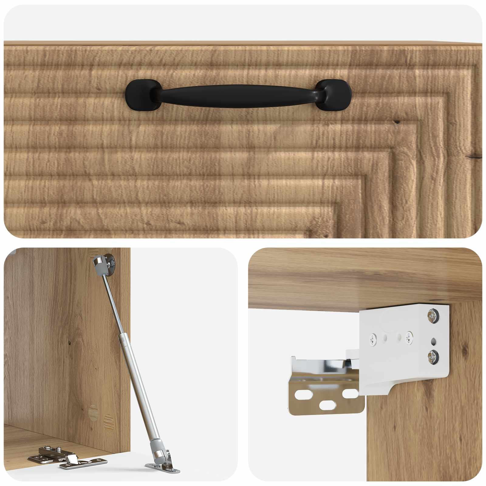 Mobile Porta TV da Muro Rovere Artigianale 59,5 x 31 x 30 cm | homemem39