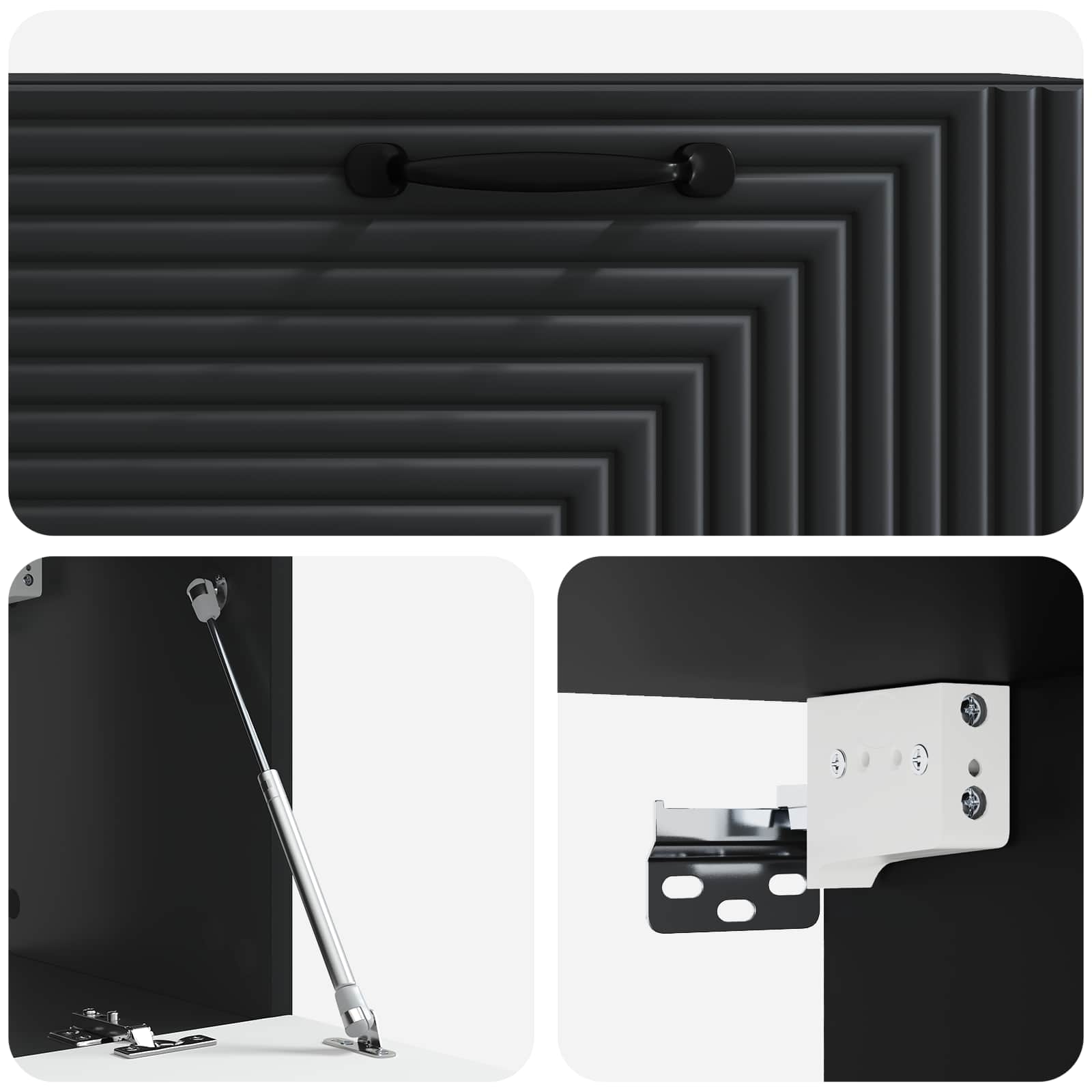 Mobile Porta TV da Muro Nero 78,5 x 31 x 30 cm | homemem39