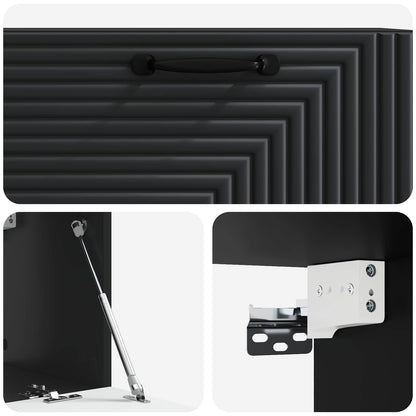Mobile Porta TV da Muro Nero 78,5 x 31 x 30 cm | homemem39