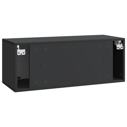 Mobile Porta TV da Muro Nero 78,5 x 31 x 30 cm | homemem39