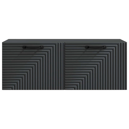 Mobile Porta TV da Muro Nero 78,5 x 31 x 30 cm | homemem39