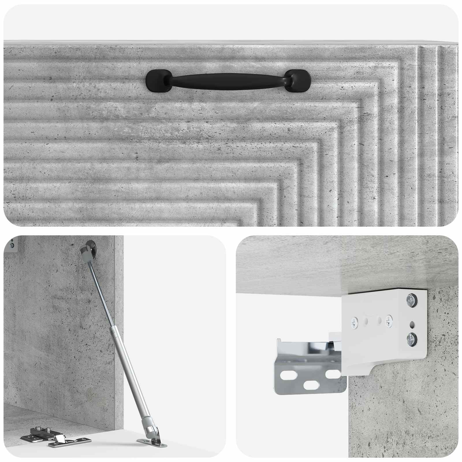 Mobile Porta TV da Muro Grigio Cemento 78,5 x 31 x 30 cm | homemem39