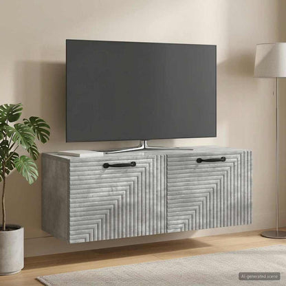 Mobile Porta TV da Muro Grigio Cemento 78,5 x 31 x 30 cm