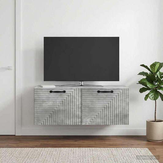 Mobile Porta TV da Muro Grigio Cemento 78,5 x 31 x 30 cm - homemem39
