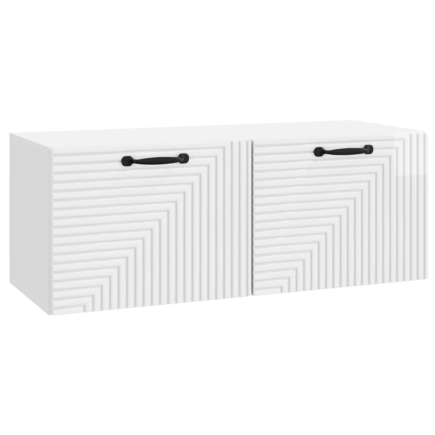 Mobile Porta TV da Muro Bianco Lucido 78,5 x 31 x 30 cm