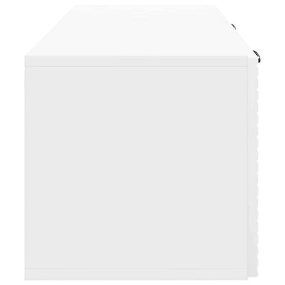Mobile Porta TV da Muro Bianco Lucido 78,5 x 31 x 30 cm | homemem39