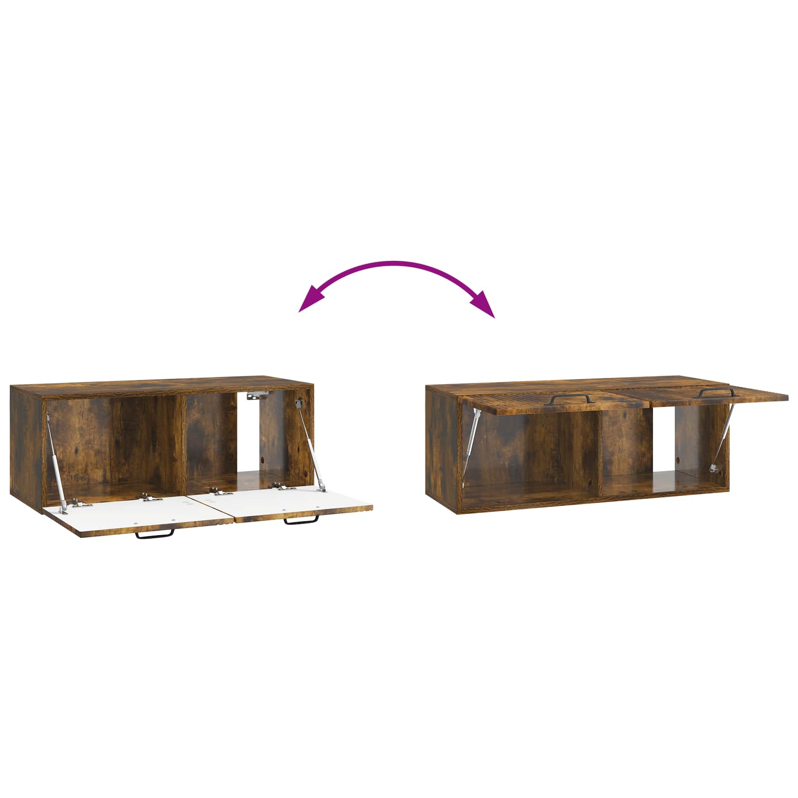 Mobile Porta TV da Muro Rovere Fumo 78,5 x 31 x 30 cm | homemem39