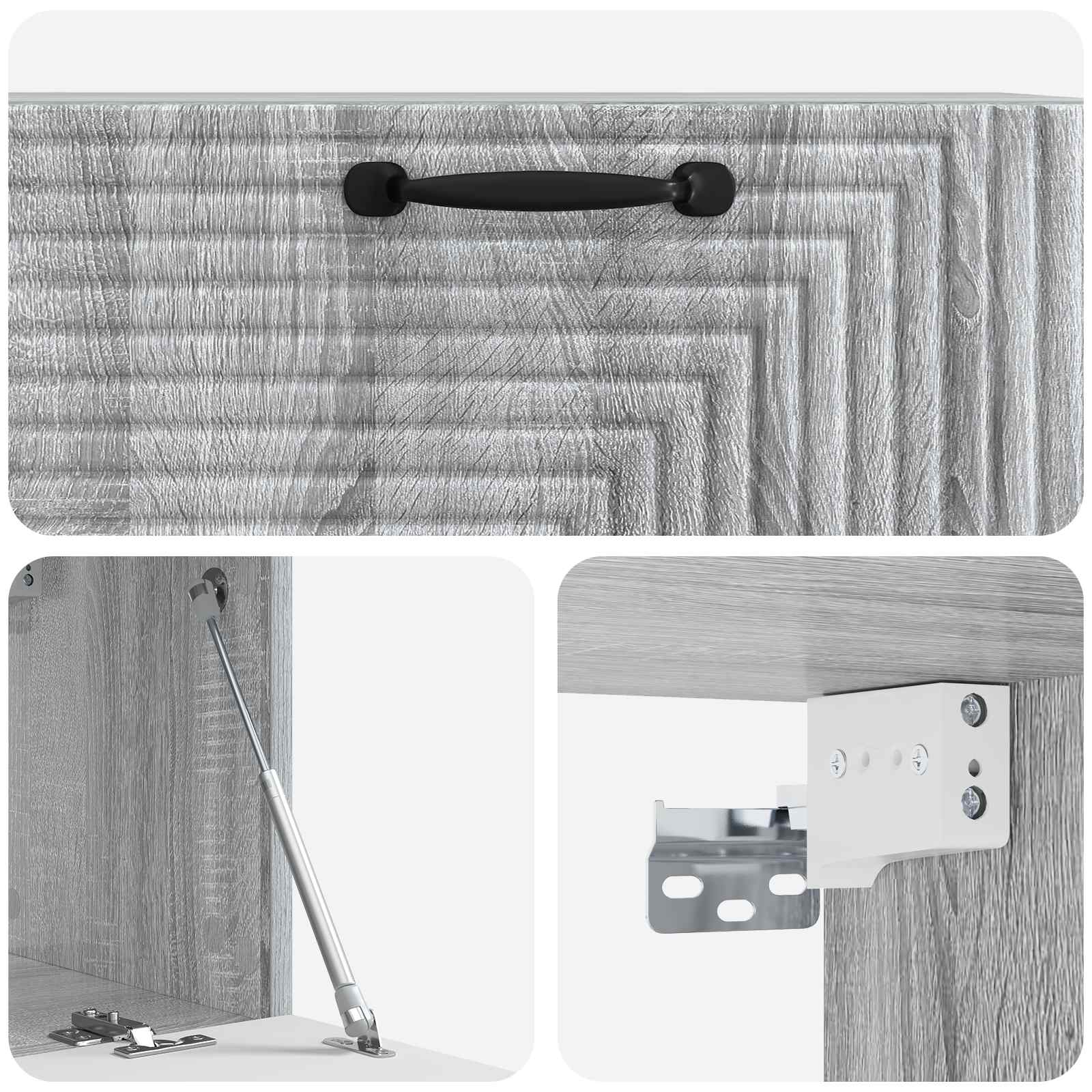 Mobile Porta TV da Muro Grigio Sonoma 78,5 x 31 x 30 cm | homemem39