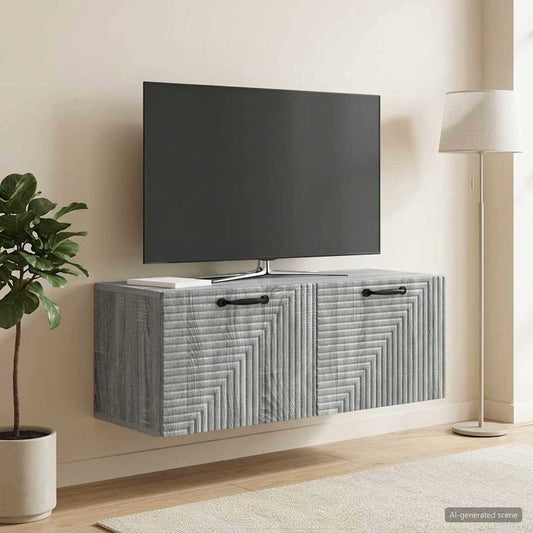 Mobile Porta TV da Muro Grigio Sonoma 78,5 x 31 x 30 cm