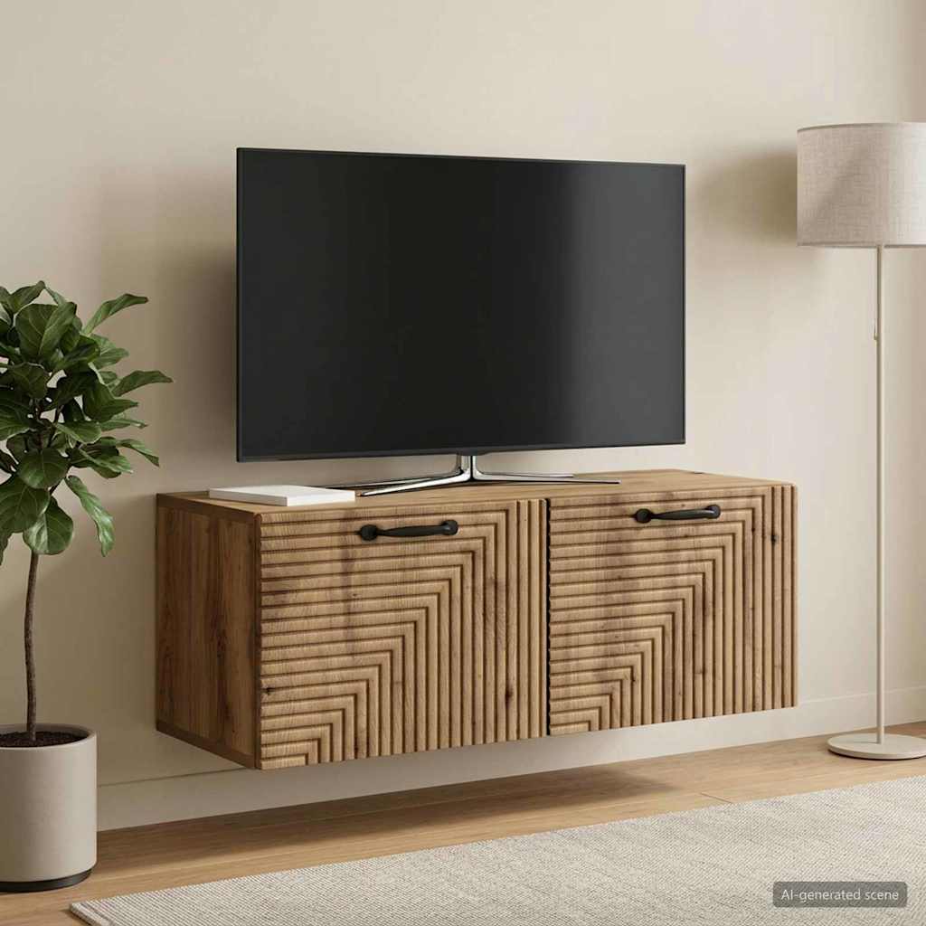 Mobile Porta TV da Muro 78,5 x 31 x 30 cm Rovere Artigianale