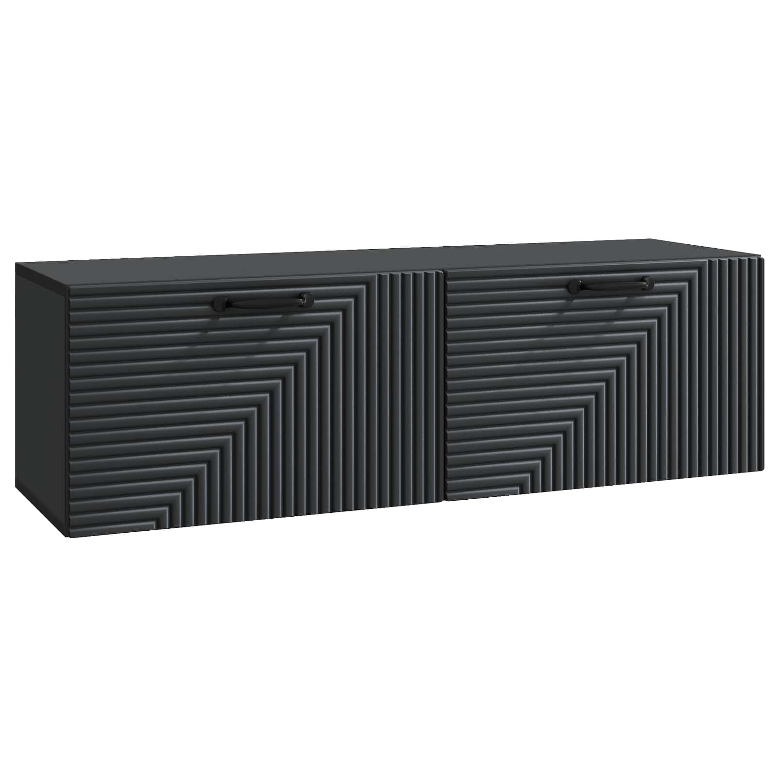 Mobile Porta TV da Muro Montaggio a parete Nero 98 x 31 x 30 cm | homemem39