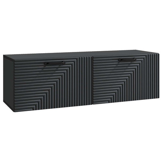 Mobile Porta TV da Muro Montaggio a parete Nero 98 x 31 x 30 cm | homemem39