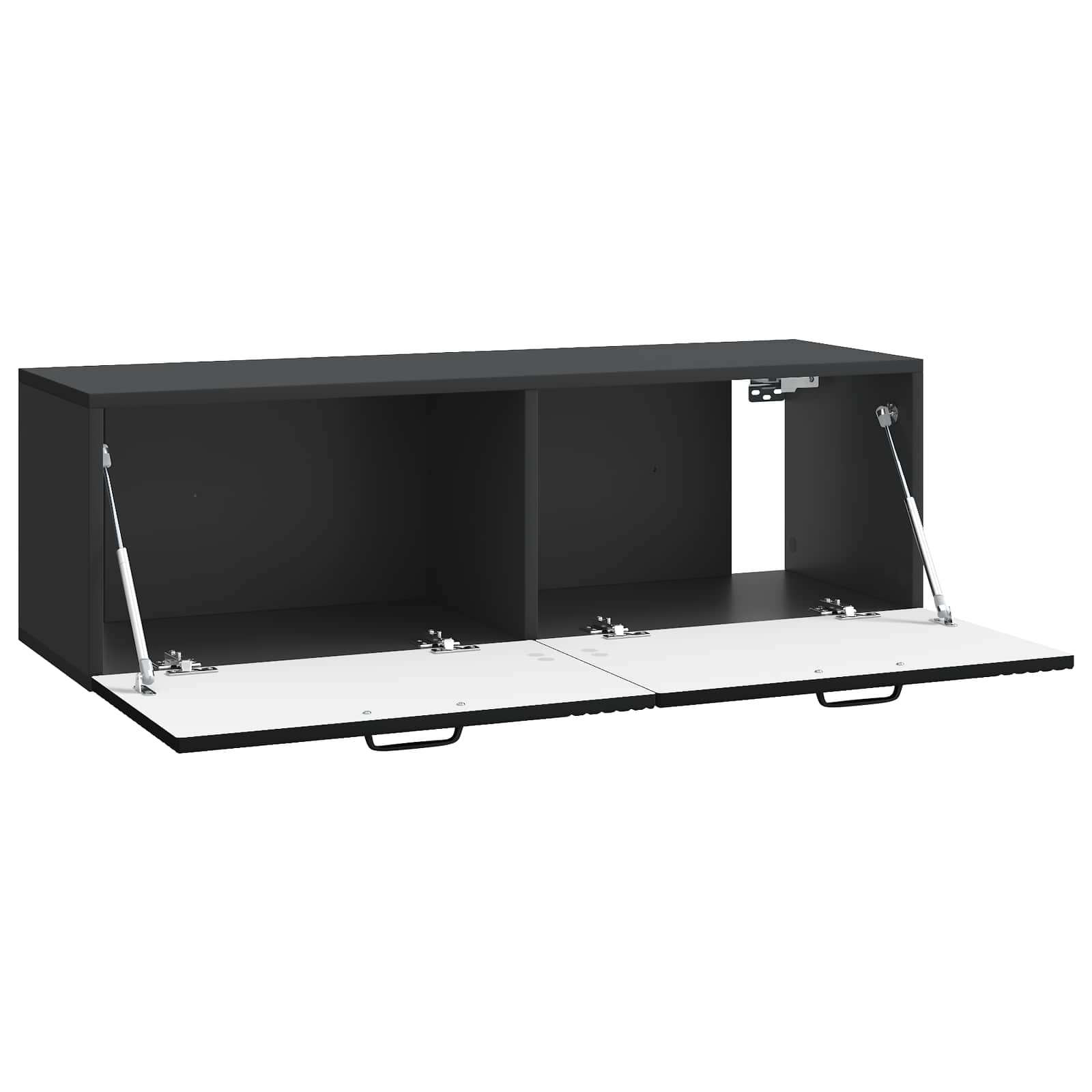 Mobile Porta TV da Muro Montaggio a parete Nero 98 x 31 x 30 cm | homemem39