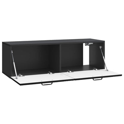 Mobile Porta TV da Muro Montaggio a parete Nero 98 x 31 x 30 cm | homemem39