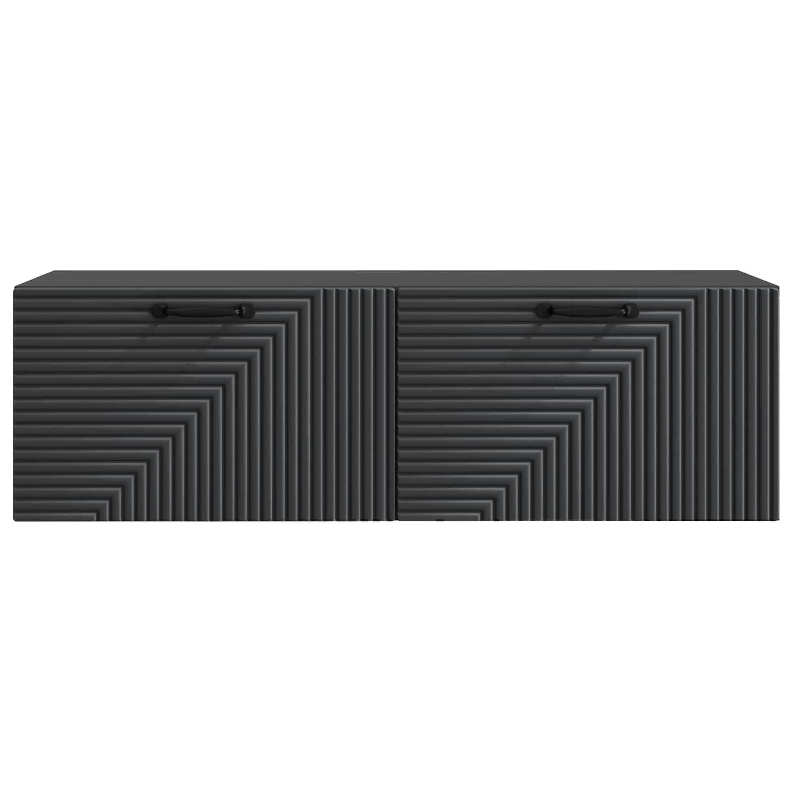 Mobile Porta TV da Muro Montaggio a parete Nero 98 x 31 x 30 cm | homemem39