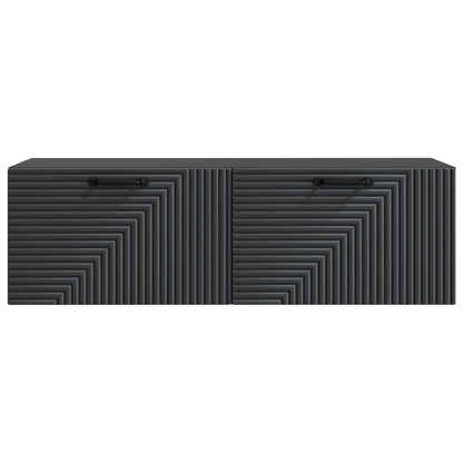 Mobile Porta TV da Muro Montaggio a parete Nero 98 x 31 x 30 cm | homemem39