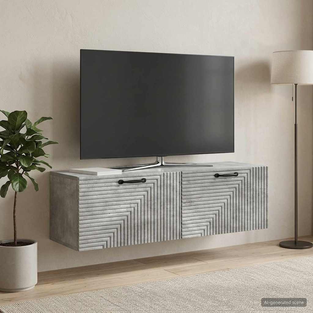 Mobile Porta TV da Muro Grigio Cemento 98 x 31 x 30 cm