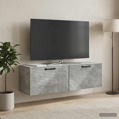 Mobile Porta TV da Muro Grigio Cemento 98 x 31 x 30 cm