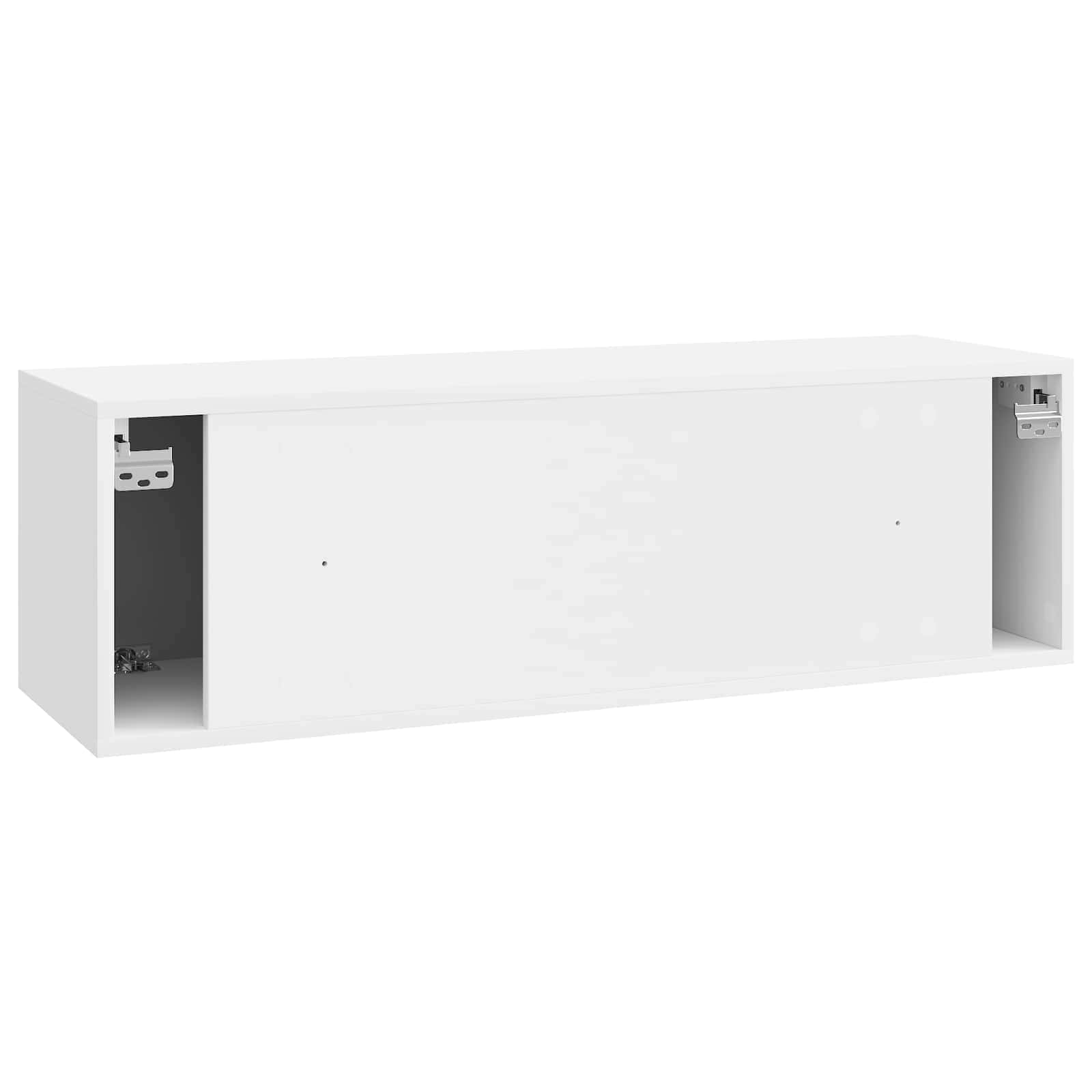 Mobile Porta TV da Muro Bianco Lucido 98 x 31 x 30 cm | homemem39