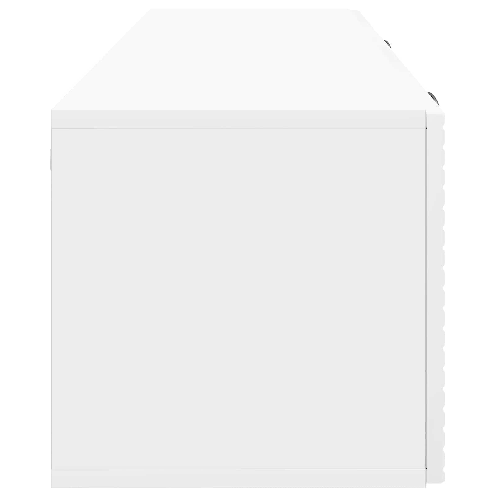 Mobile Porta TV da Muro Bianco Lucido 98 x 31 x 30 cm | homemem39