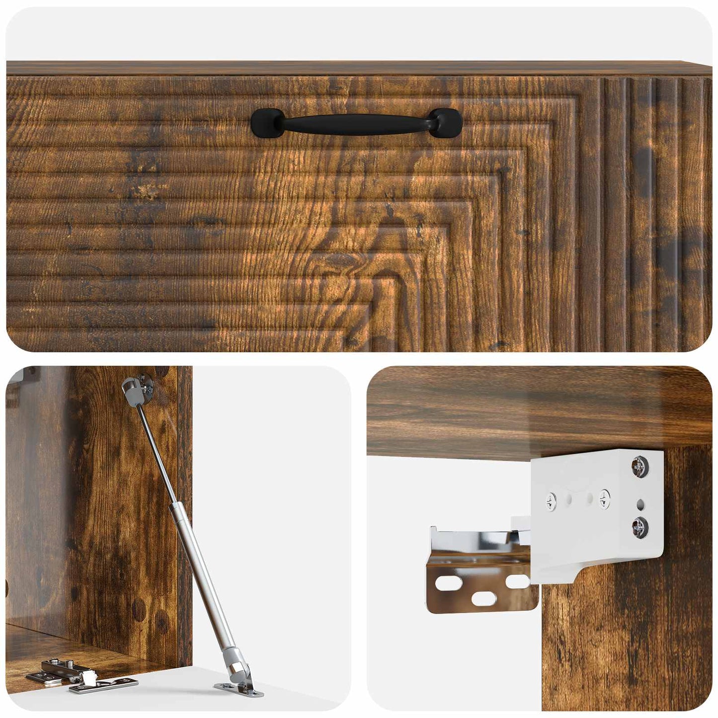 Mobile Porta TV da Muro Rovere Fumo 98 x 31 x 30 cm | homemem39