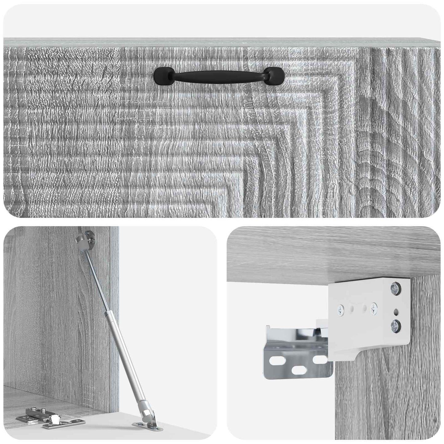 Mobile Porta TV da Muro Grigio Sonoma 98 x 31 x 30 cm