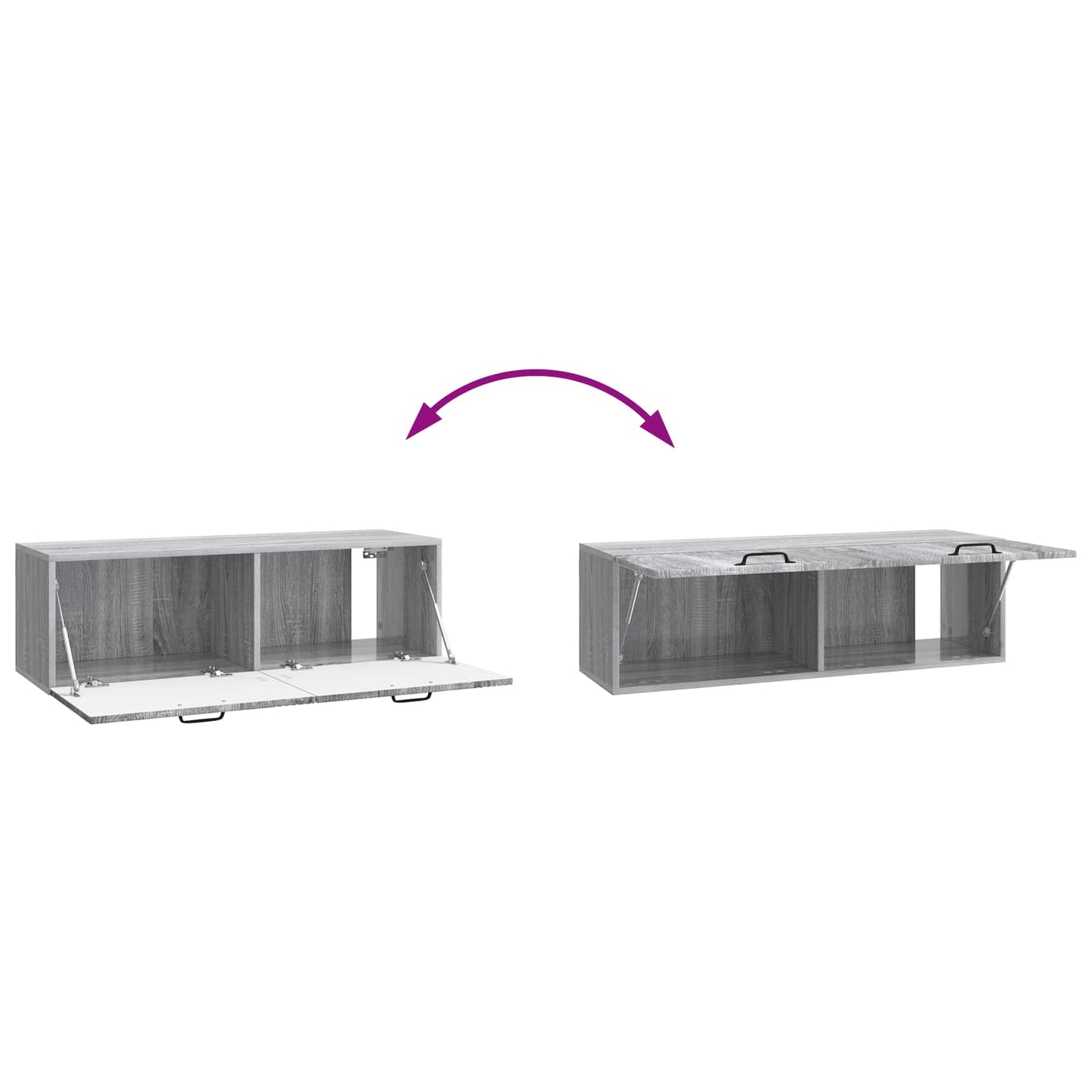 Mobile Porta TV da Muro Grigio Sonoma 98 x 31 x 30 cm | homemem39